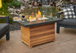 Darien Rectangular Gas Fire Pit Table - with Aluminum Top