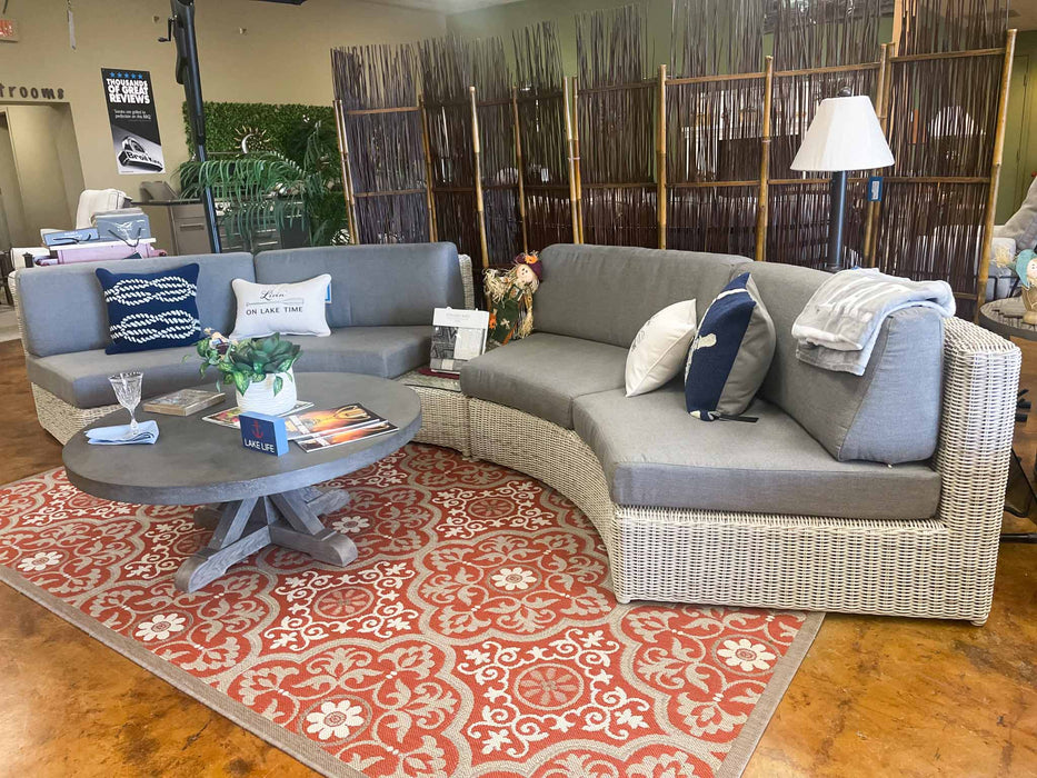 Kingsley Bate Sag Harbor 3-Piece Curved Sectional - Local Showroom