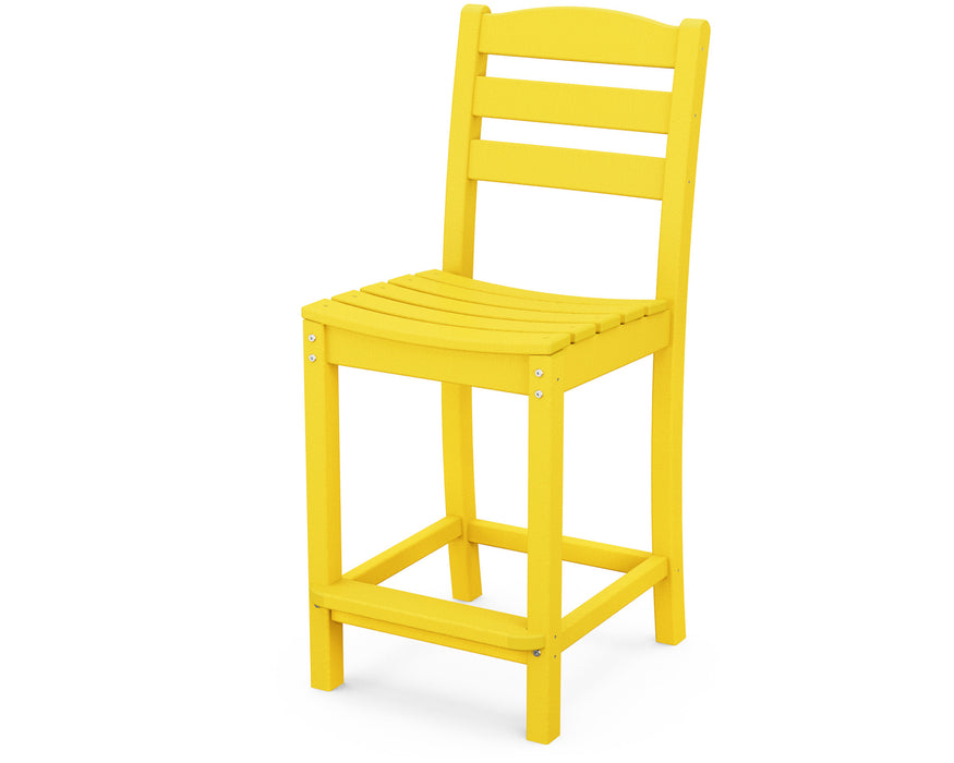 POLYWOOD La Casa Café Counter Side Chair in Lemon
