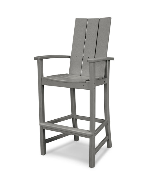 POLYWOOD Modern Adirondack Bar Chair in Slate Grey