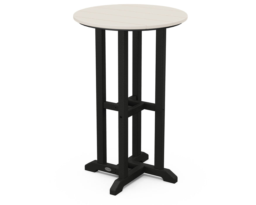 POLYWOOD® Contempo 24" Round Counter Table in Black / Sand