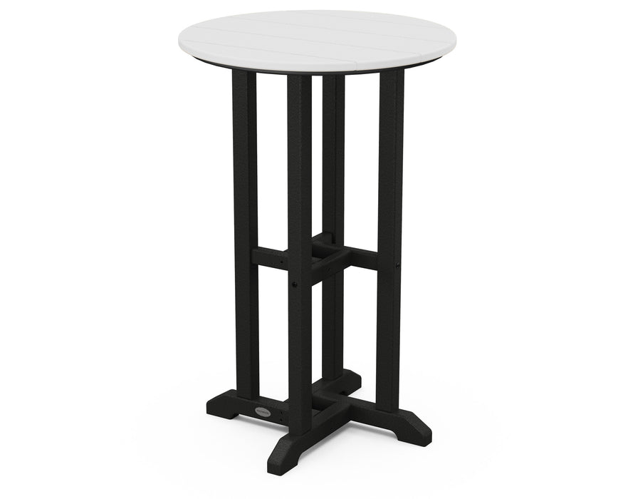 POLYWOOD® Contempo 24" Round Counter Table in Black/ White