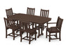 POLYWOOD Traditional Garden 7-Piece Dining Set in Mahogany