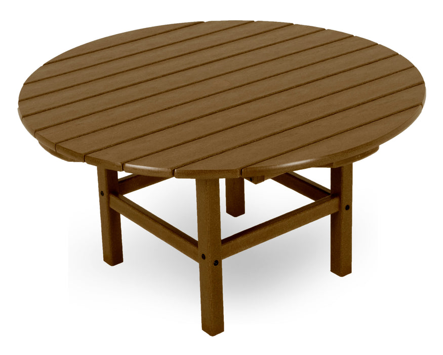 POLYWOOD Round 38" Conversation Table in Teak