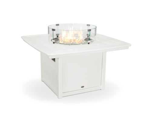 POLYWOOD Nautical 42" Fire Pit Table in Vintage White