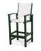 POLYWOOD Coastal Bar Chair in Green with White fabric