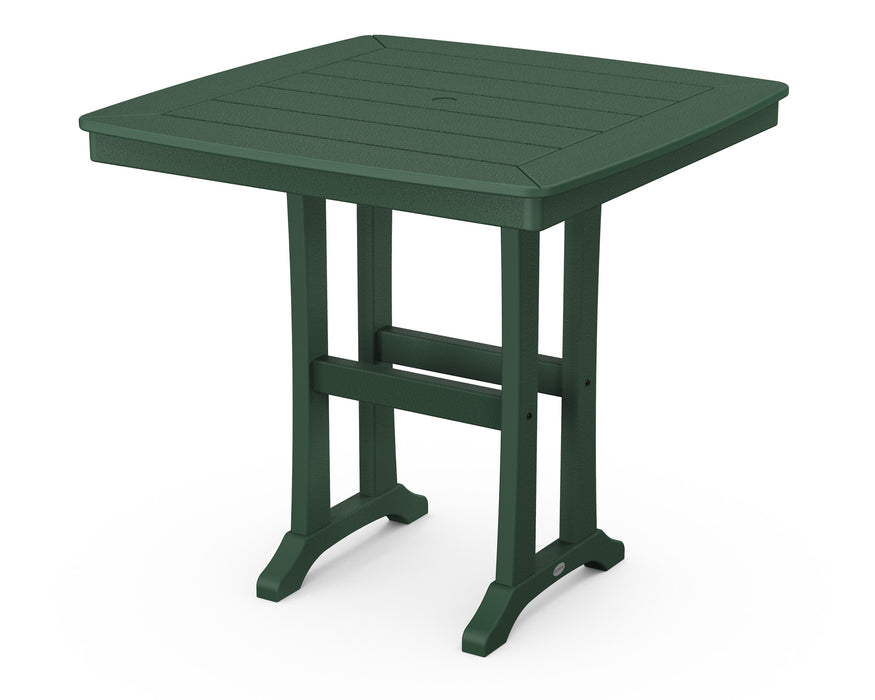 POLYWOOD Nautical Trestle 37" Counter Table in Green