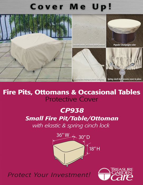 Small Fire Pit/Table/Ottoman Cover