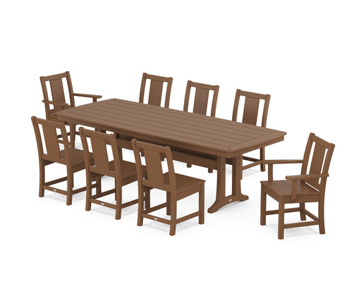 POLYWOOD® Prairie 9-Piece Dining Set with Trestle Legs in Black