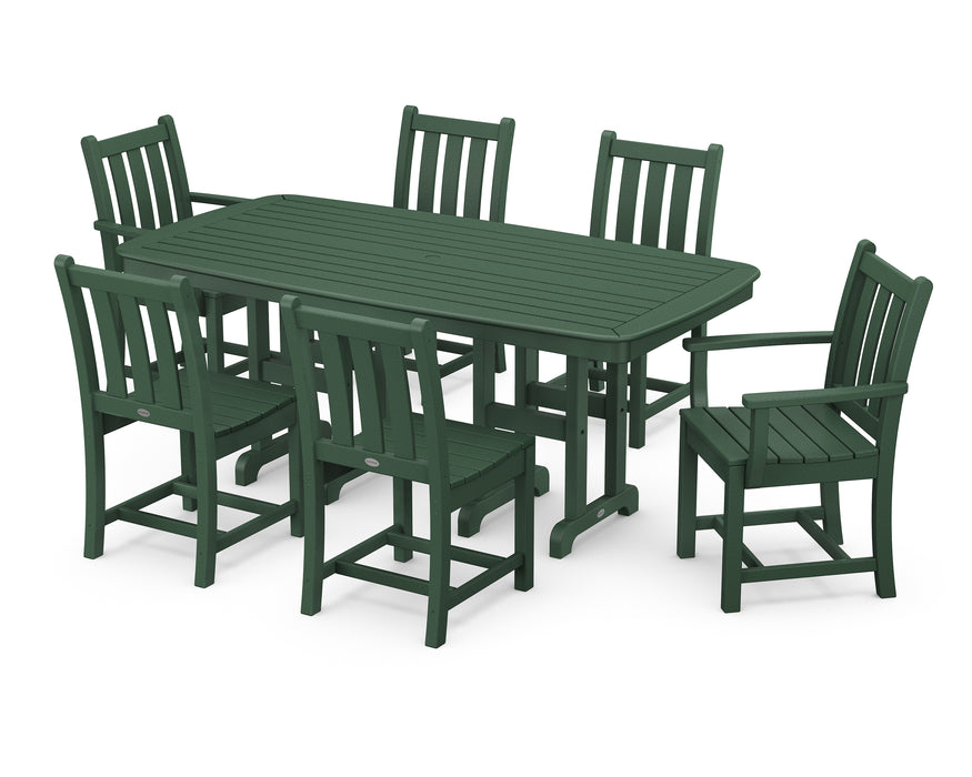 POLYWOOD Traditional Garden 7-Piece Dining Set in Green