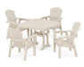 POLYWOOD Seashell 5-Piece Dining Set with Trestle Legs in Sand