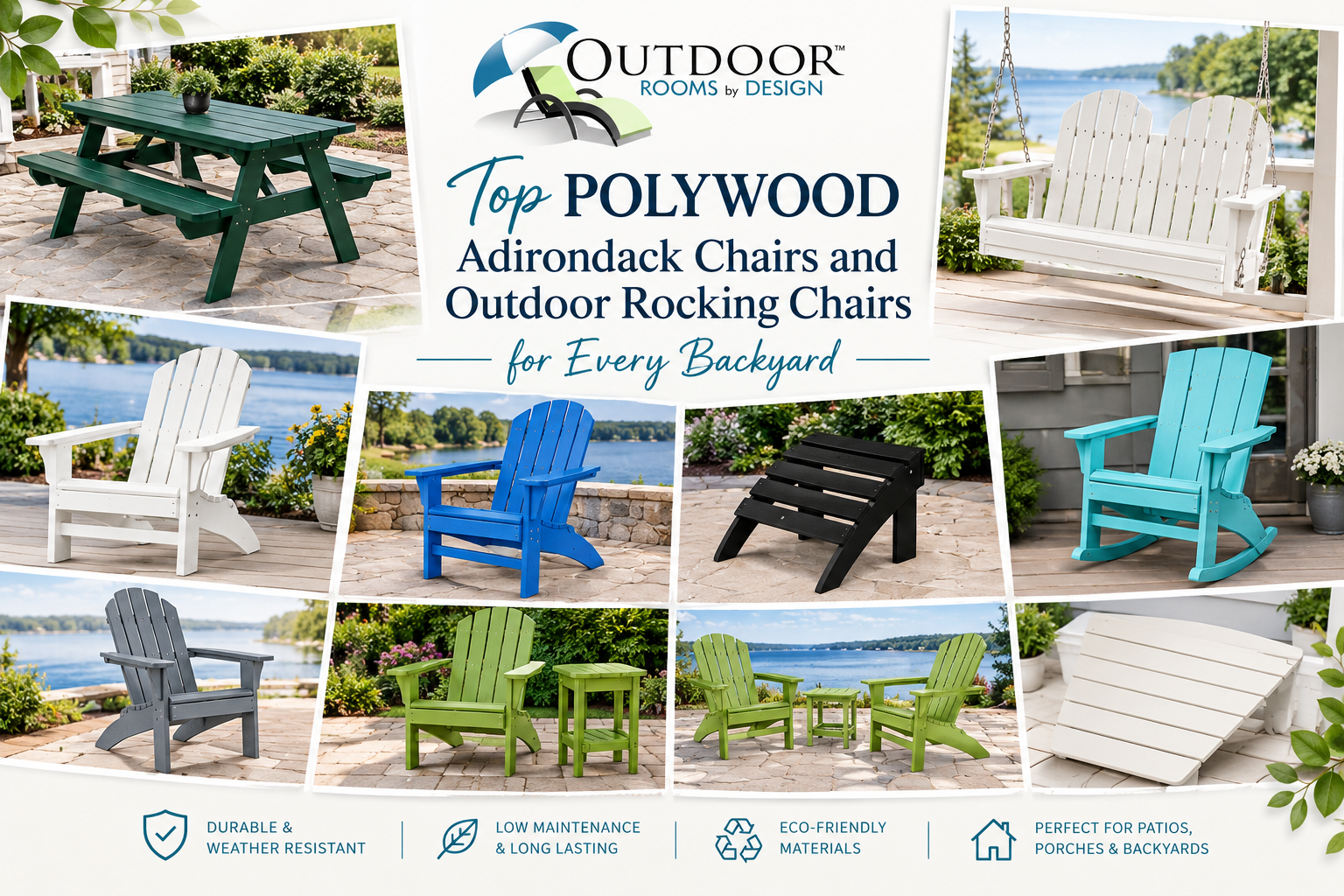 Top POLYWOOD Adirondack Chairs and Outdoor Rocking Chairs for Every Backyard