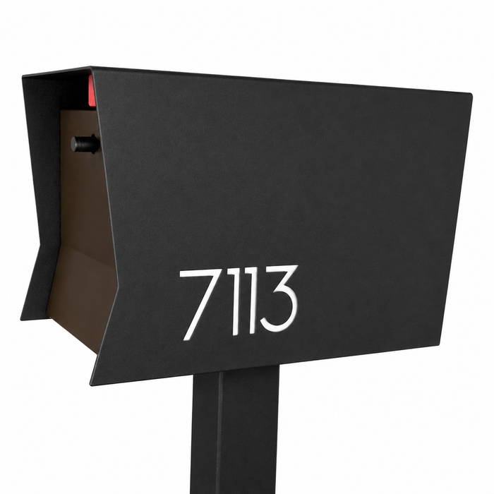 Retrobox-2.0  in TEXTURED MATT JET BLACK - Modern Mailbox
