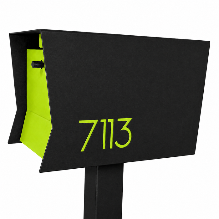 Retrobox-2.0  in TEXTURED MATT JET BLACK - Modern Mailbox