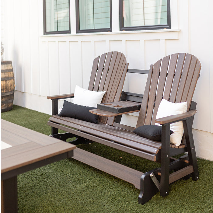 Berlin Gardens Comfo Back Premium 5′ Three Seat Glider with Console
