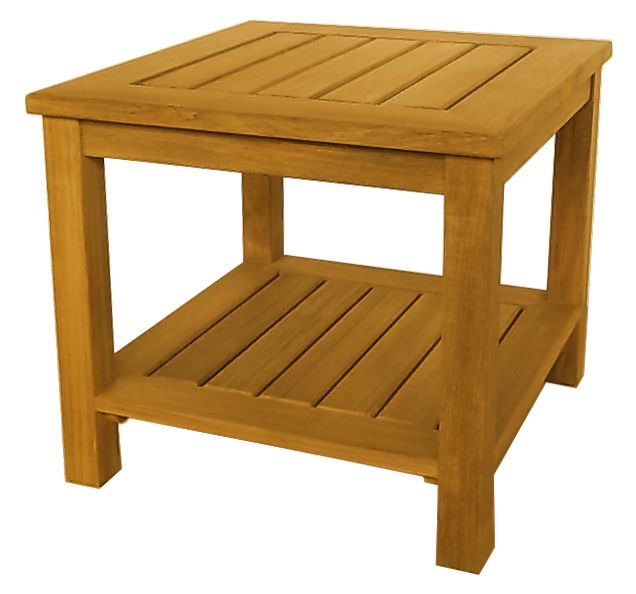 Three Birds Casual Newport Side Table with Lower Shelf