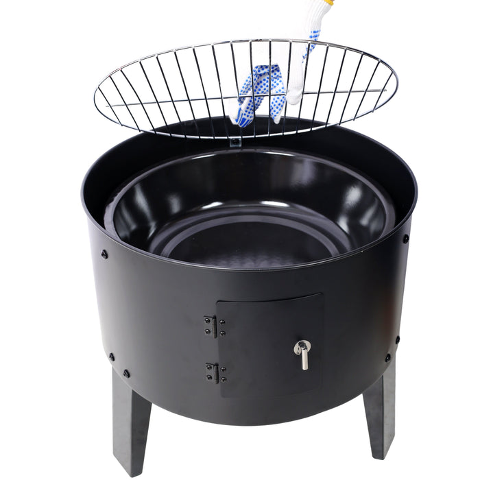 Charcoal Smoker Grill Wood Smoker Grills Outdoor Cooking 16 Inch Portable BBQ