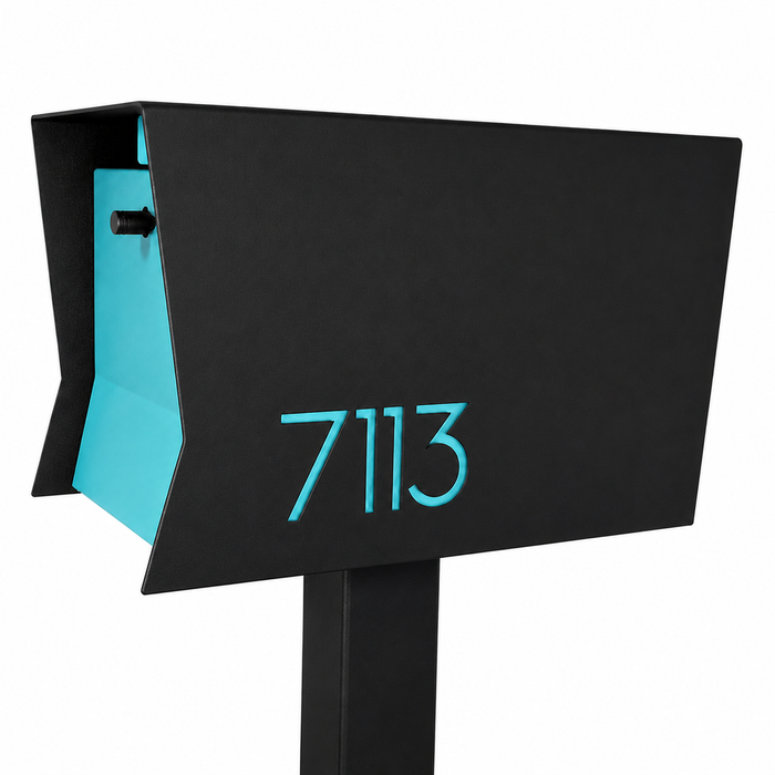 Retrobox-2.0  in TEXTURED MATT JET BLACK - Modern Mailbox