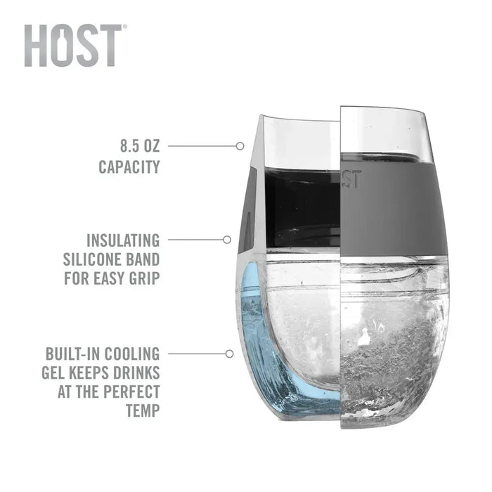 Wine FREEZE™ Insulated Cooling Cup - Translucent Ice Blue