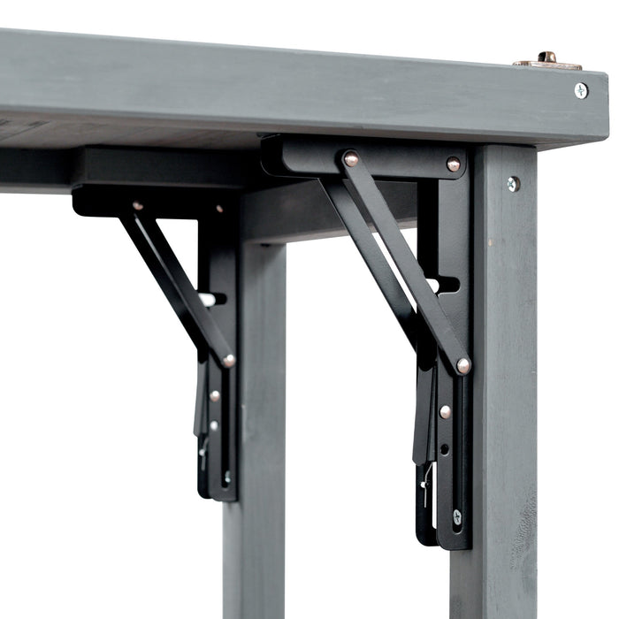 K&K 78.3' Outdoor Kitchen Island with Foldable Grill Table