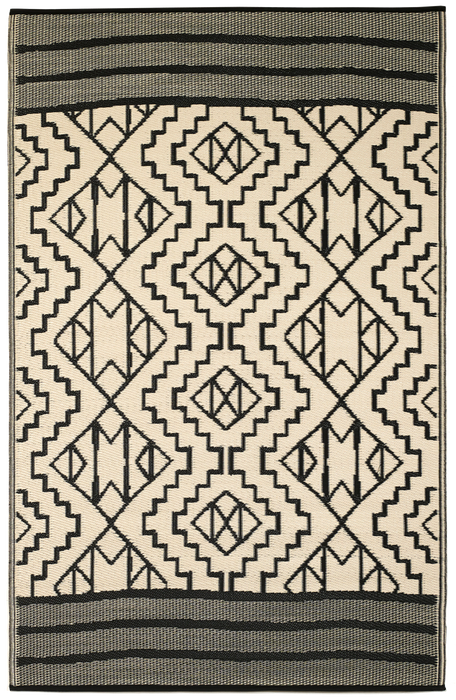 Kilimanjaro - Black Outdoor Rug for Patio FINAL SALE