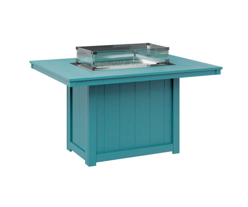 Berlin Gardens Donoma 54″ Rectangular Dining Fire Pit Table