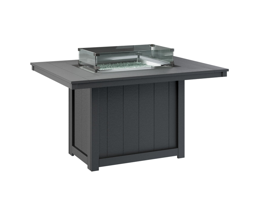Berlin Gardens Donoma 54″ Rectangular Dining Fire Pit Table