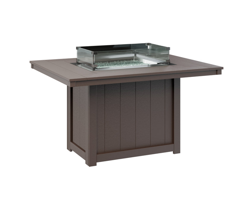 Berlin Gardens Donoma 54″ Rectangular Dining Fire Pit Table