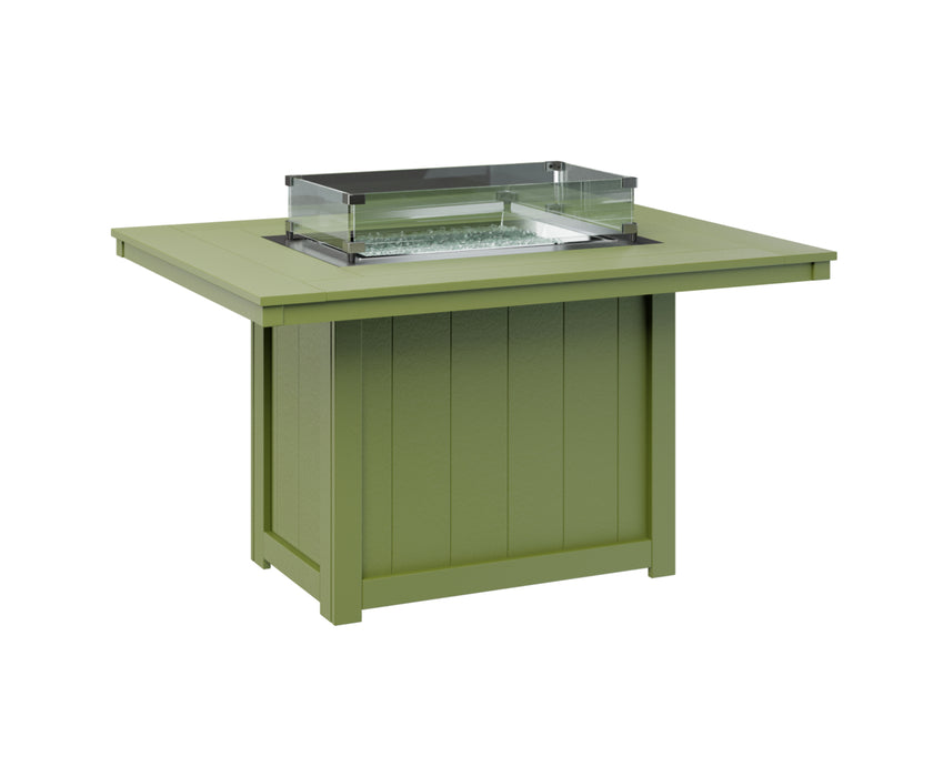 Berlin Gardens Donoma 54″ Rectangular Dining Fire Pit Table