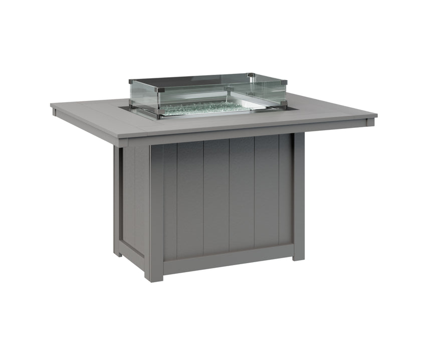 Berlin Gardens Donoma 54″ Rectangular Dining Fire Pit Table