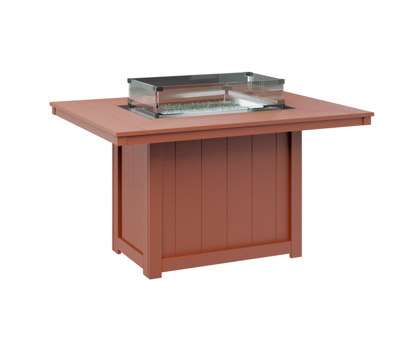 Berlin Gardens Donoma 54″ Rectangular Dining Fire Pit Table