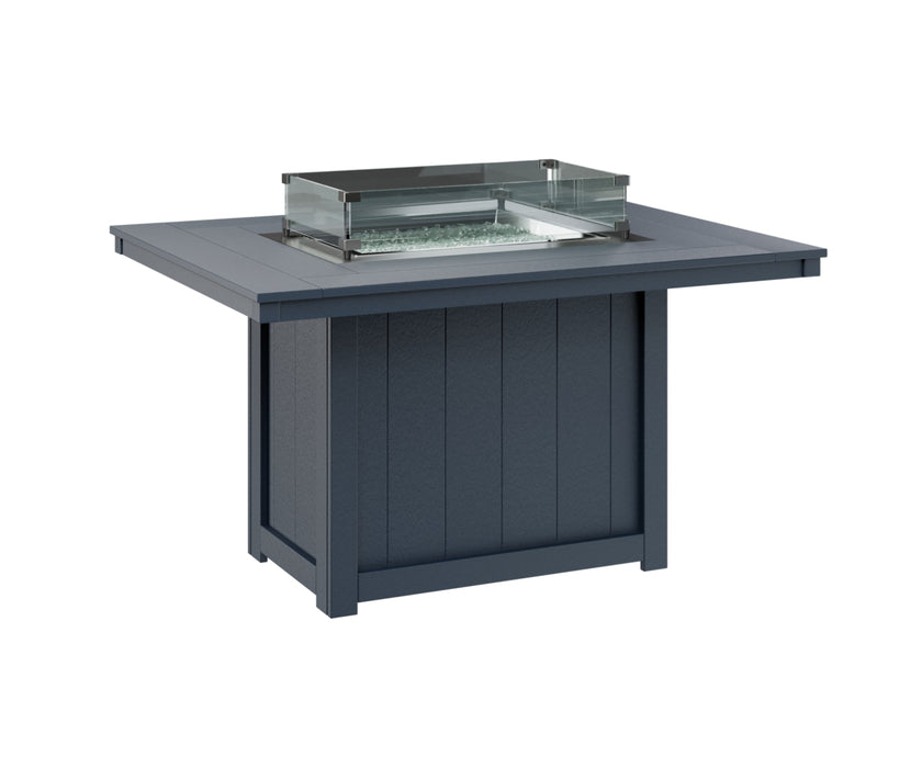 Berlin Gardens Donoma 54″ Rectangular Dining Fire Pit Table