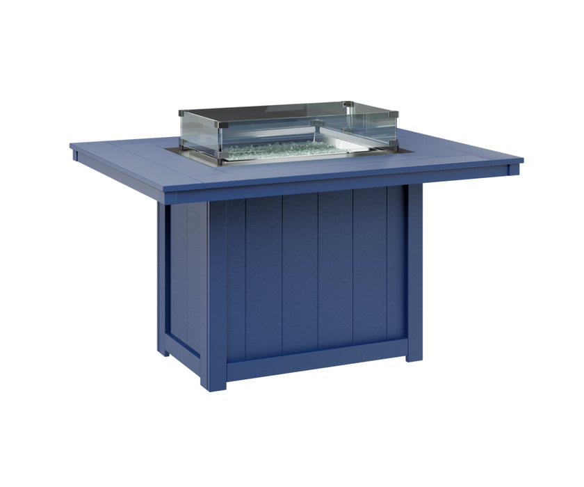 Berlin Gardens Donoma 54″ Rectangular Dining Fire Pit Table