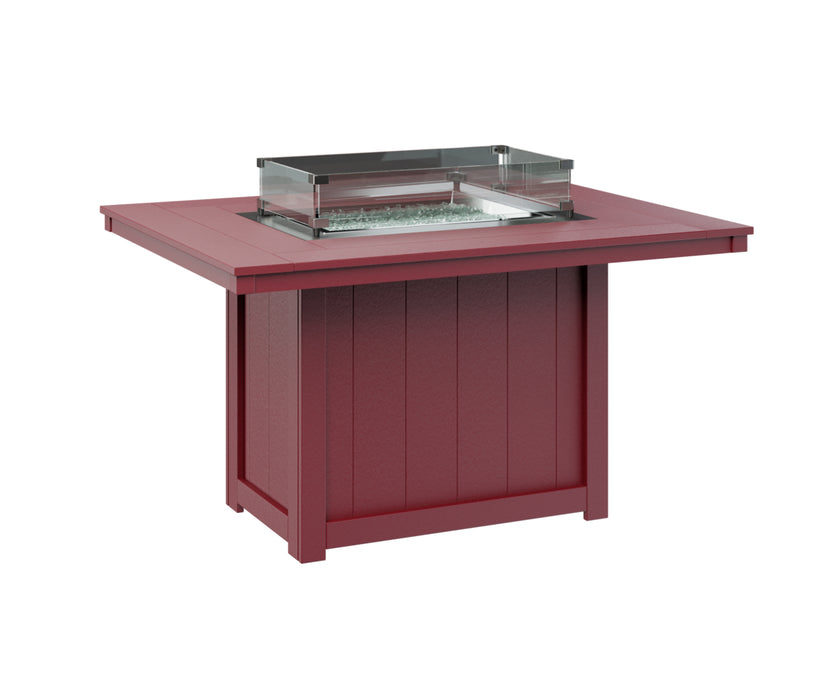 Berlin Gardens Donoma 54″ Rectangular Dining Fire Pit Table