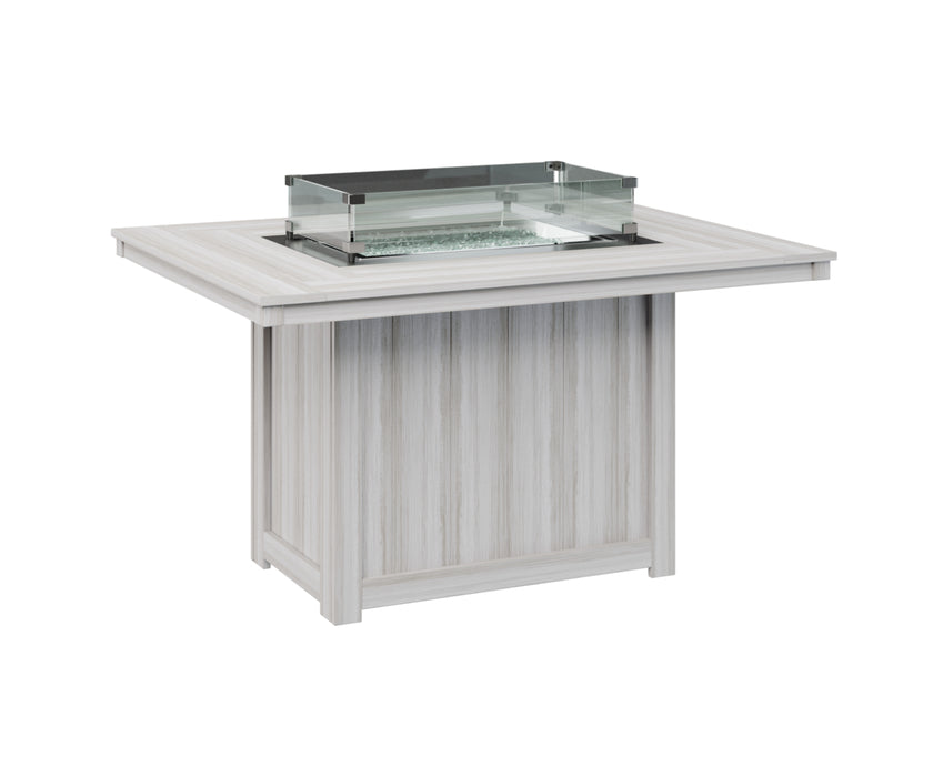 Berlin Gardens Donoma 54″ Rectangular Dining Fire Pit Table