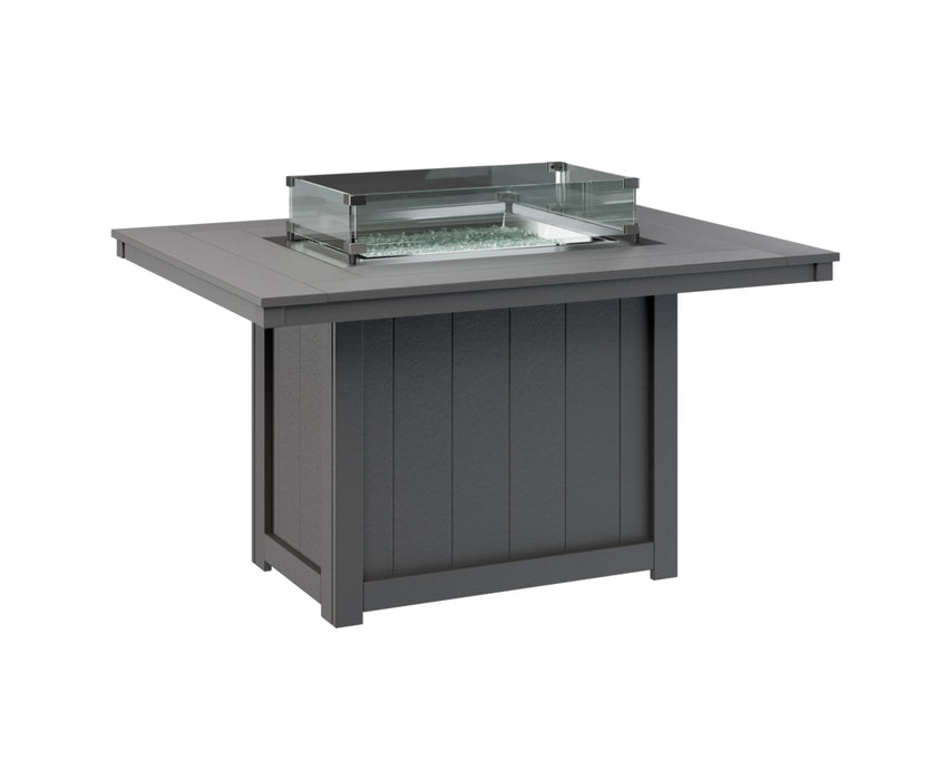 Berlin Gardens Donoma 54″ Rectangular Dining Fire Pit Table