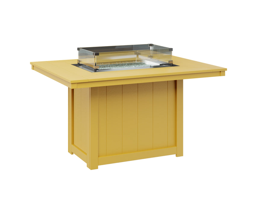 Berlin Gardens Donoma 54″ Rectangular Dining Fire Pit Table