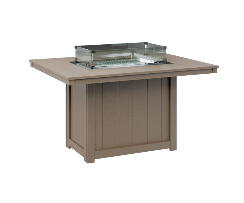 Berlin Gardens Donoma 54″ Rectangular Dining Fire Pit Table