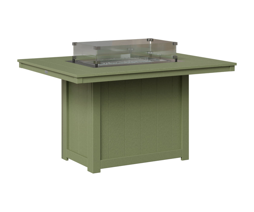 Berlin Gardens Donoma 54″ Rectangular Dining Fire Pit Table