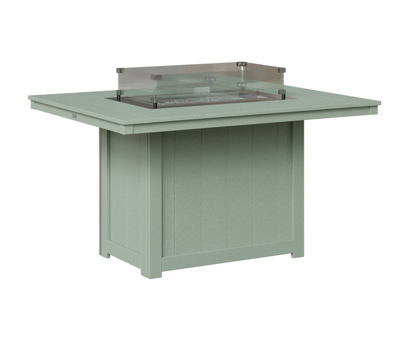 Berlin Gardens Donoma 54″ Rectangular Dining Fire Pit Table