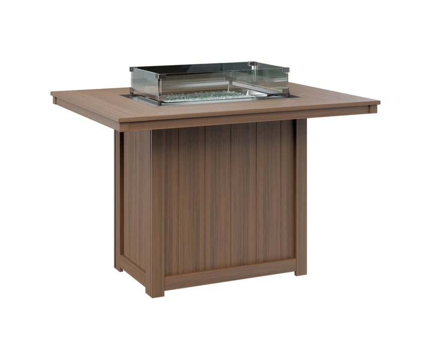 Berlin Gardens Donoma 54″ Rectangular Counter Height Fire Pit Table