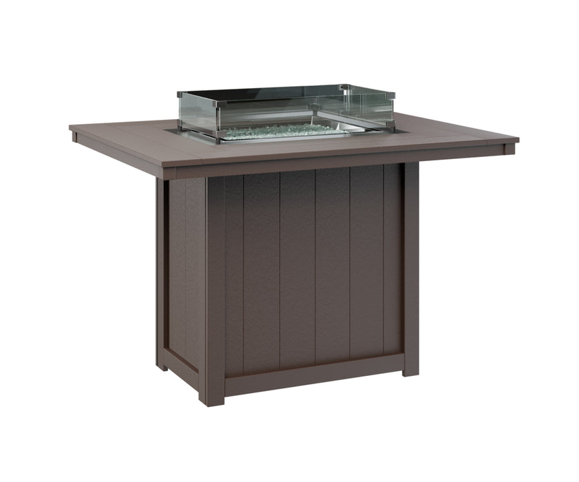 Berlin Gardens Donoma 54″ Rectangular Counter Height Fire Pit Table