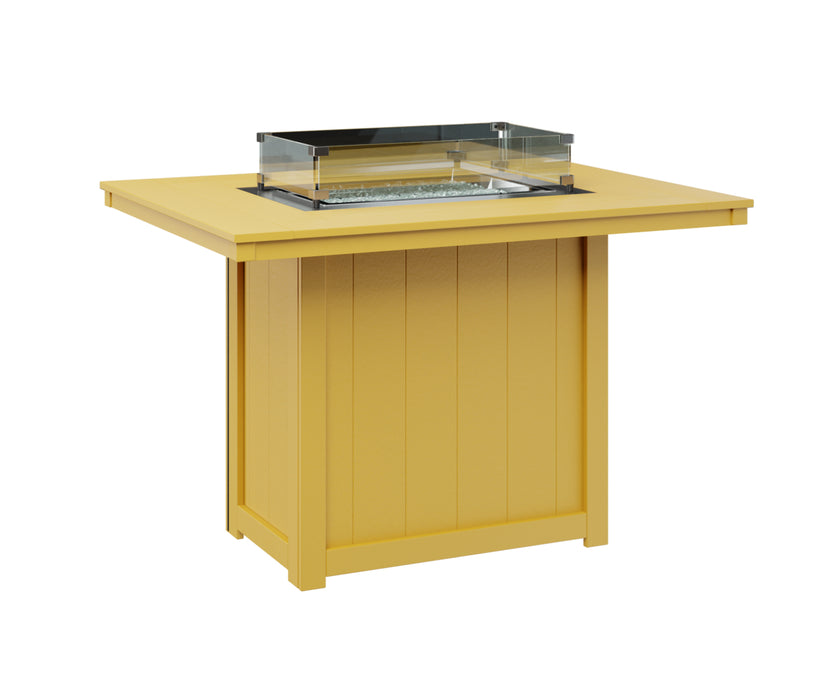 Berlin Gardens Donoma 54″ Rectangular Counter Height Fire Pit Table