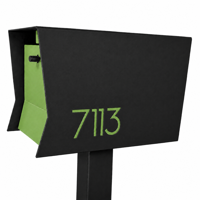 Retrobox-2.0  in TEXTURED MATT JET BLACK - Modern Mailbox