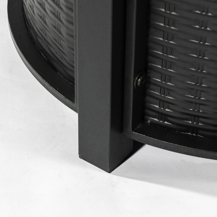 30' Propane Gas Fire Pit Table with Imitation Wood Grain Finish