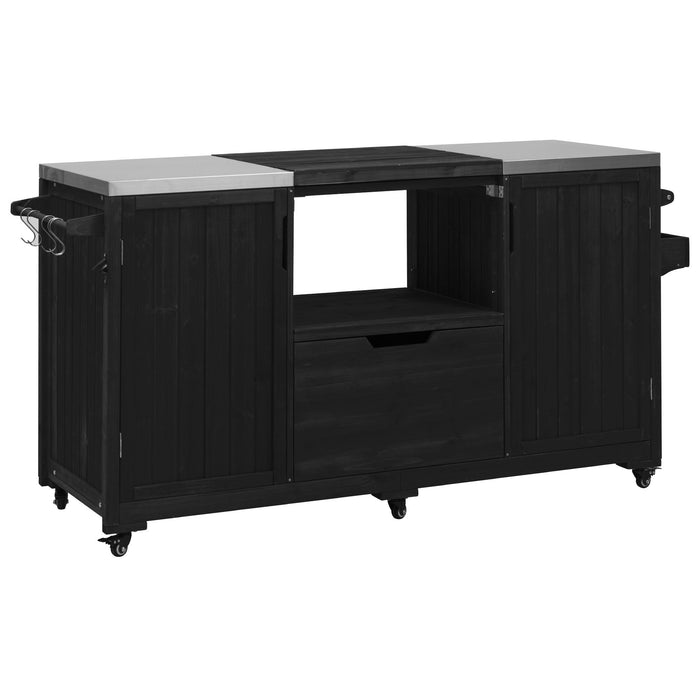 K&K 66.5' Outdoor Kitchen Island for Big Green Egg Grills