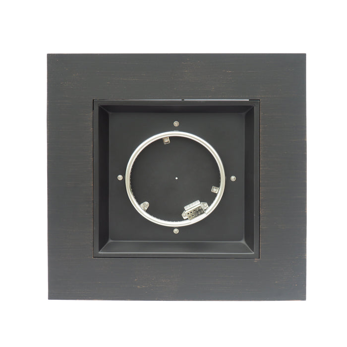 33" Outdoor Iron Square Propane Fire Pit - Brushed Brown