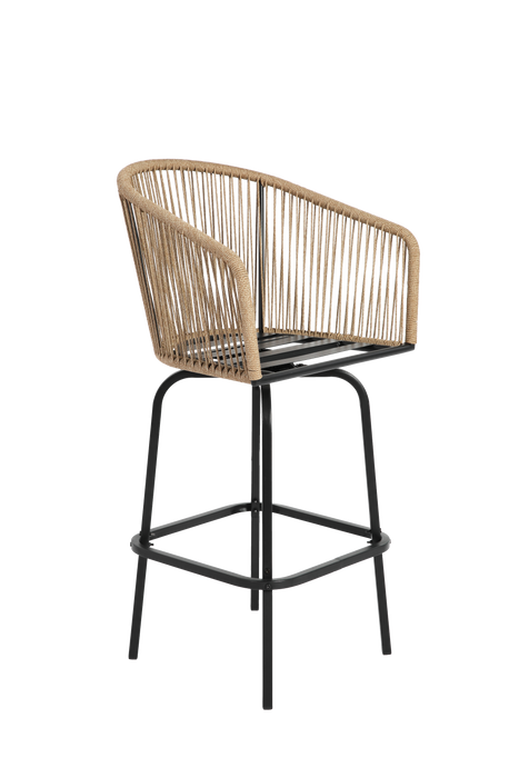 Outdoor Bar Stools Set of 4 with Armrests and Backrest