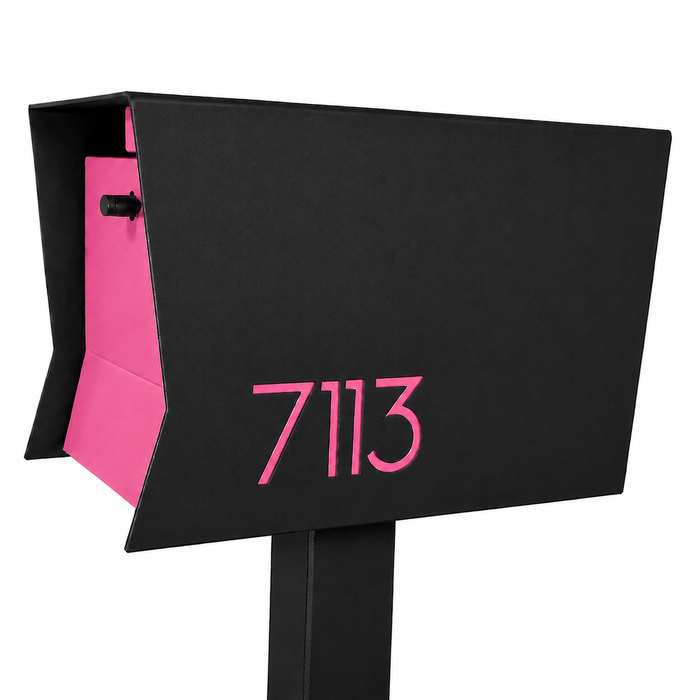 Retrobox-2.0  in TEXTURED MATT JET BLACK - Modern Mailbox