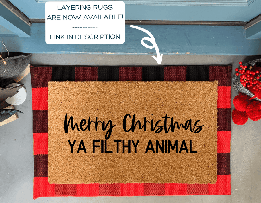 Merry Christmas Ya Filthy Animal Funny Doormat